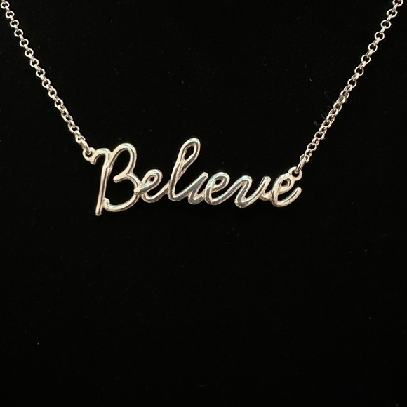 “Believe” Sterling Silver Necklace *Preloved* - Picture 3 of 6